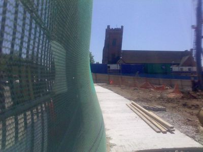 Along Hoardings towards Church
