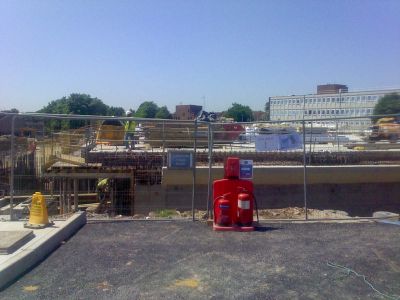 Construction of Rear of Bus Interchange
