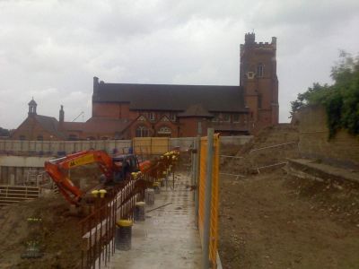 Church from Natal Road (Retaining Wall in Foreground)
