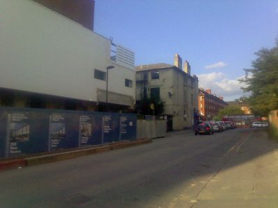 New Cladding on Front Corner of Leisure Centre from Natal Road
