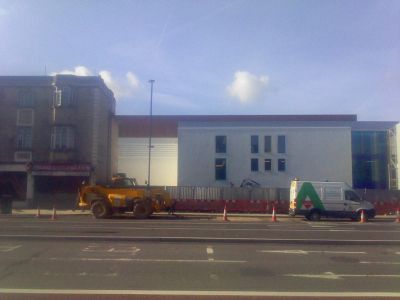 Front of Leisure Centre from Across the High Road
