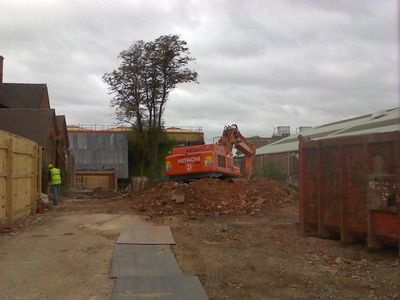 Sunday School Demolition from Front 07/10/2011
