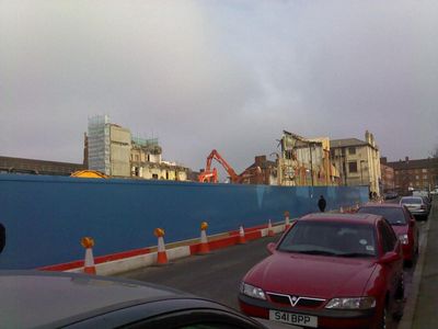 Bus Garage Demolition from Natal Road
