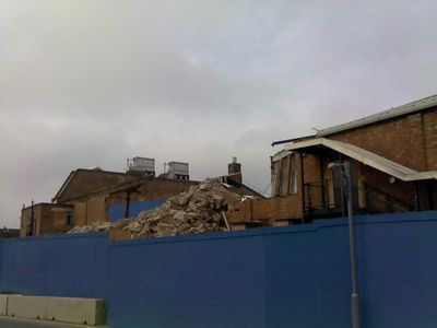 Central Section of Rink Building Gone
