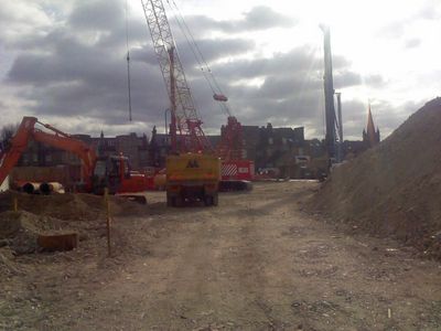 Clear Across Bus Garage Site towards Natal Road
