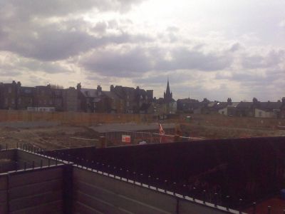 From Church Steps towards Natal Road (Retaining Wall for Leisure Centre Basement along Natal Road)
