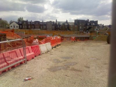 From Bus Layover towards Natal Road (Retaining Wall for Leisure Centre Basement)

