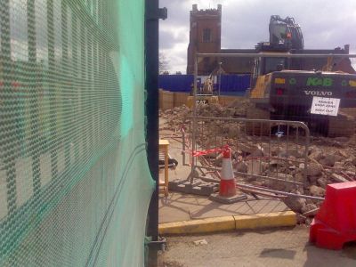 Along Hoardings towards Church (No Rink Front)
