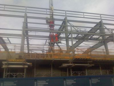 Construction of Leisure Centre along Natal Road (Roof Structure now Visible)
