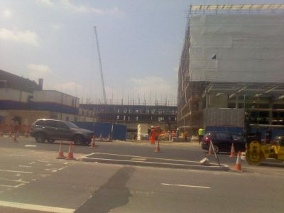 Car Park Entrance from Across the High Road
