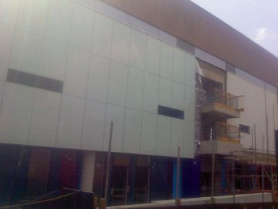 Side of Leisure Centre from Church Steps
