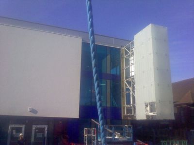 Front of Leisure Centre from High Road (with "Light Box")
