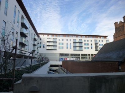 Flats from behind Church
